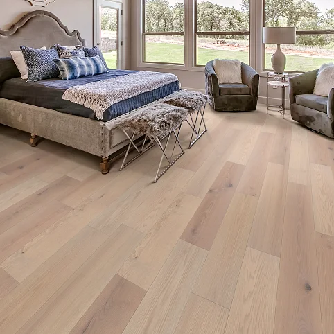 Laminate wood-look flooring installed in a Gastonia NC home office or den